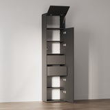 SMARTBett Schrank M1 2.0012 Anthrazit/Anthrazit Tür Standard 2x Schubladen