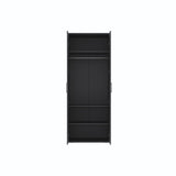 SMARTBett Schrank STA.0026 M2/M3 (55 cm Tiefe) – 2-türiger Kleiderschrank, 90 cm breit Anthrazit