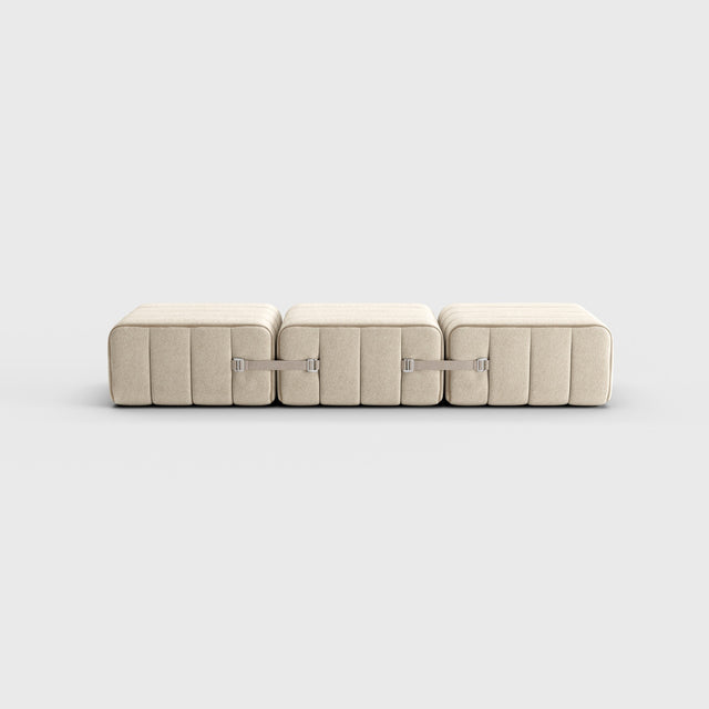 Modulares Sofa Curt – Set mit 3 Modulen: Bank, Liege oder Gästebett