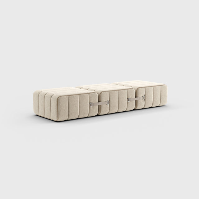 Modulares Sofa Curt – Set mit 3 Modulen: Bank, Liege oder Gästebett