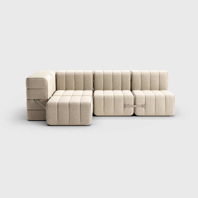 Modulares Sofa Curt – Set mit 9 Modulen: kleines Ecksofa oder Sitzlandschaft