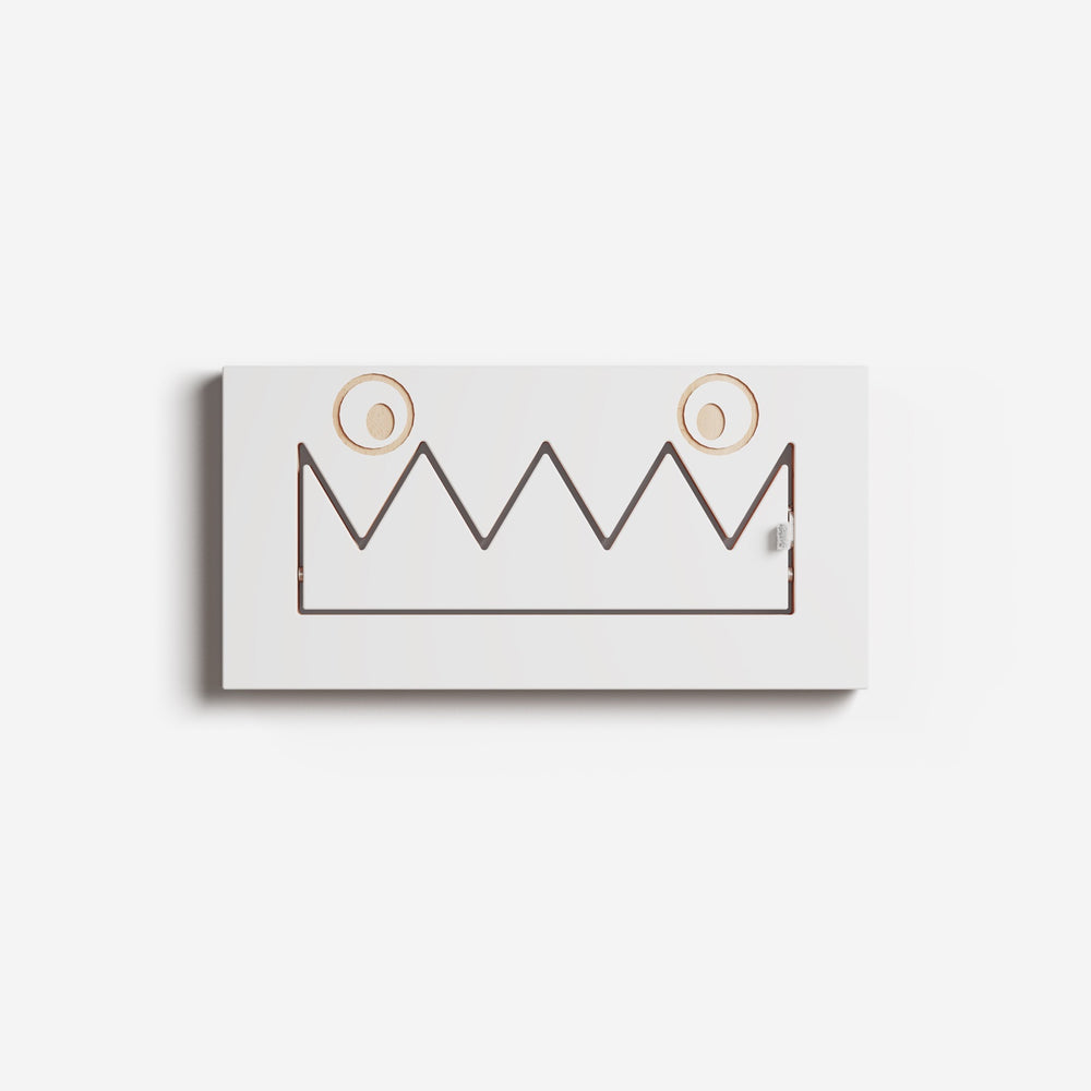 Fläpps Garderobe Monsterhäng – 40 × 20 cm · Weiß