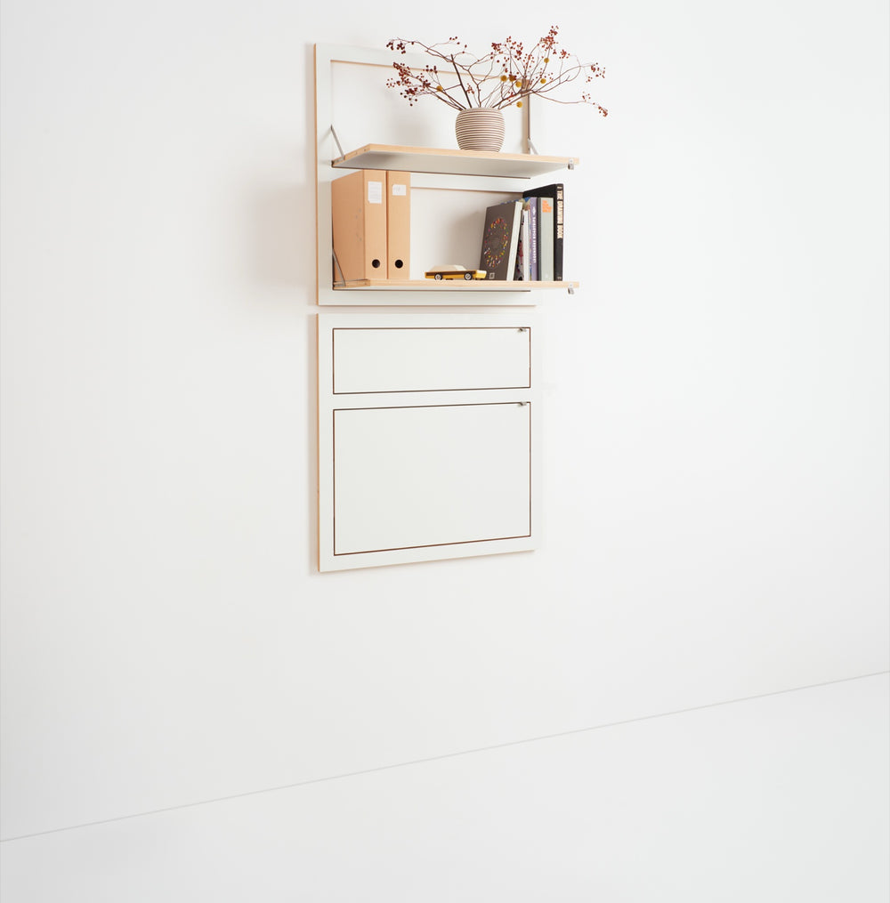 Fläpps Sekretär 80 × 80 – Weiß