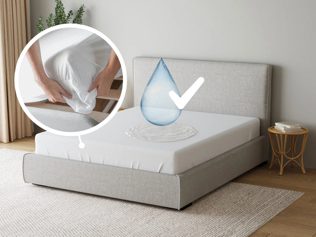 Protège-matelas imperméable avec housse de protection intégrale - hygiénique et facile d'entretien 160x200