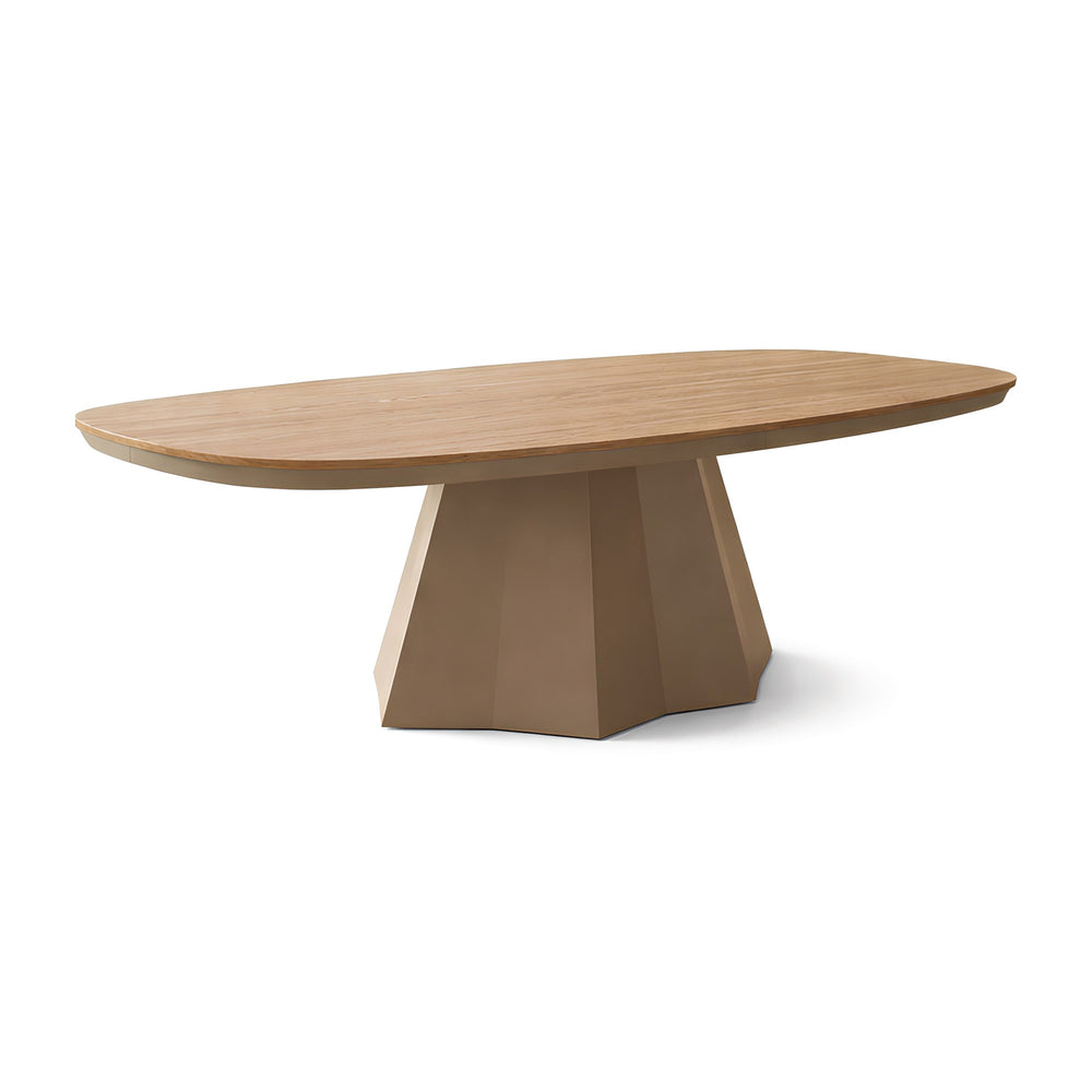 Ausziehbarer Esstisch Optimus – Rovere Wild Naturale (PW91) · Fuß Champagne (MT16)