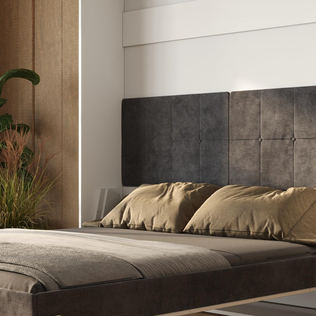 Rückenteil gepolstert für SMARTBett Schrankbett M1 160x200 - 2x87cm Anthrazit – Ansicht 5