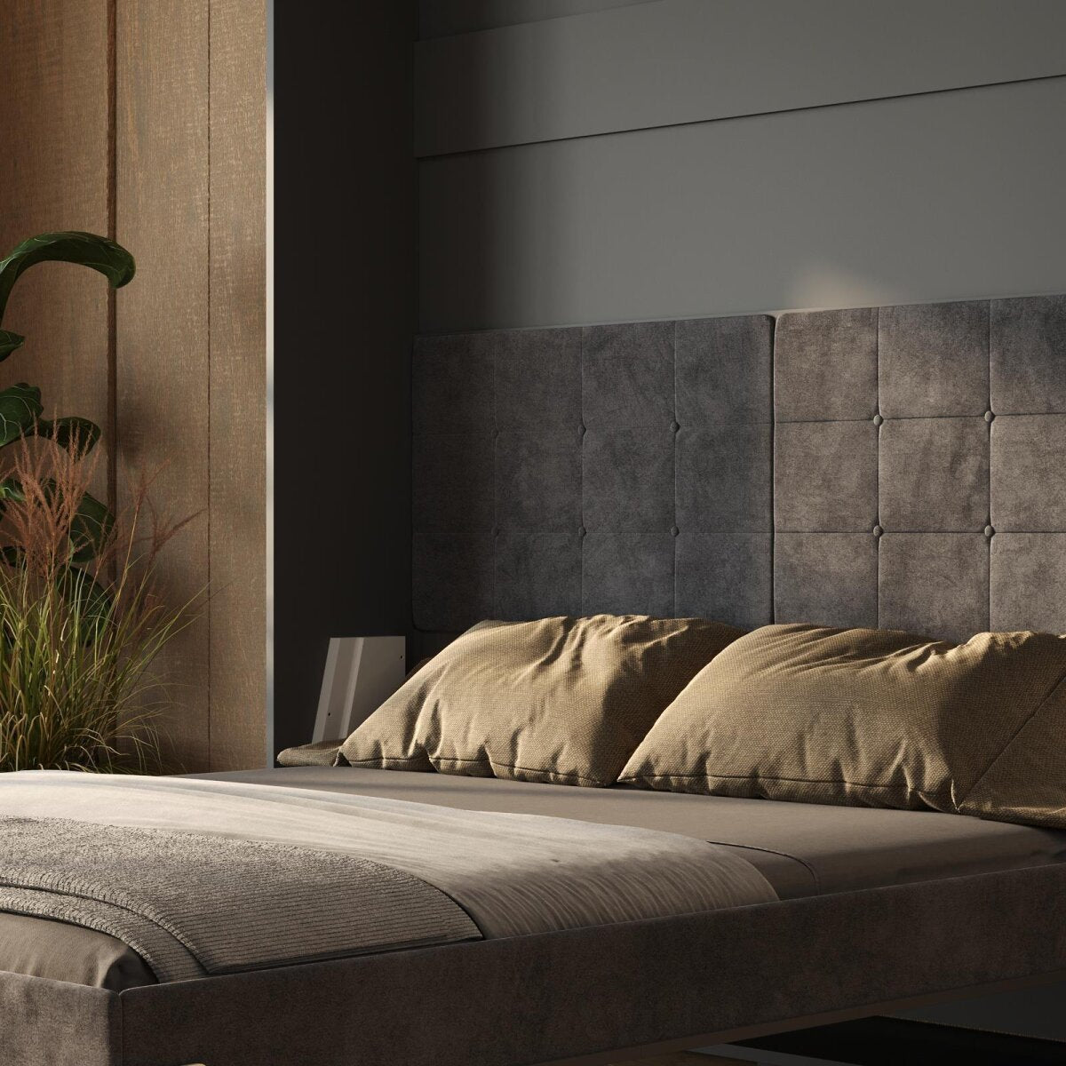 Rückenteil gepolstert für SMARTBett Schrankbett M1 180x200 - 2x95,5cm Anthrazit – Ansicht 5