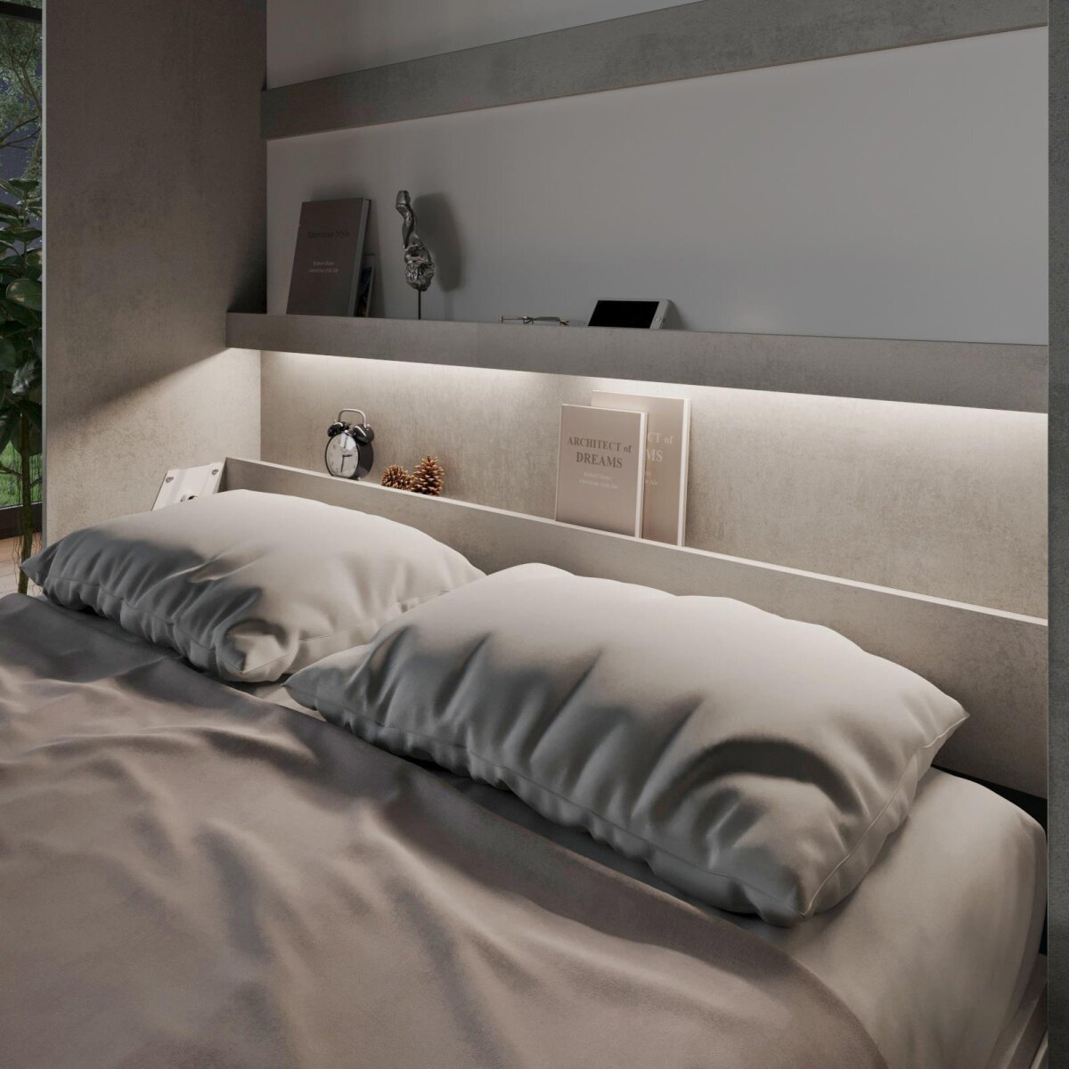 SMARTBett Beleuchtungssatz LED für Schrankbett Standard 140 Vertikal – Ansicht 2