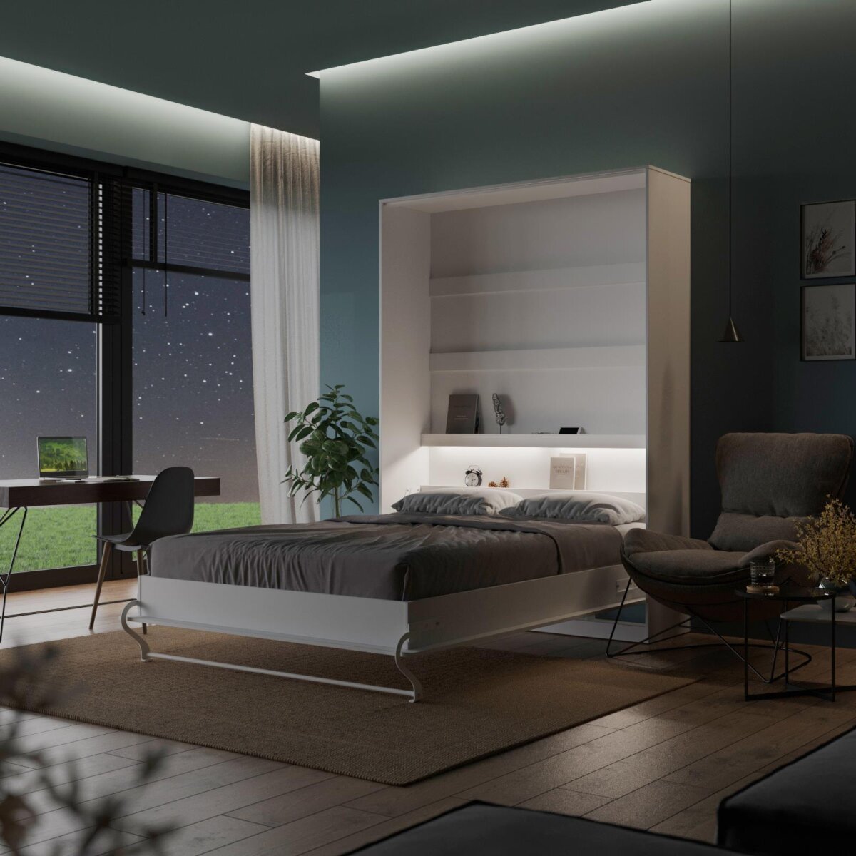 SMARTBett Beleuchtungssatz LED für Schrankbett Standard 140 Vertikal – Ansicht 4