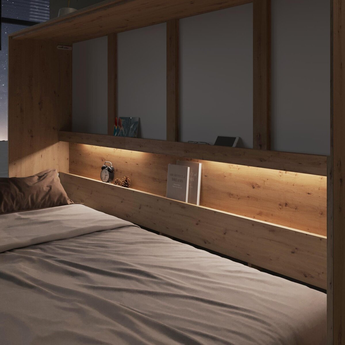 SMARTBett Beleuchtungssatz LED für Schrankbett Standard 90, 120, 140 Horizontal – Ansicht 3
