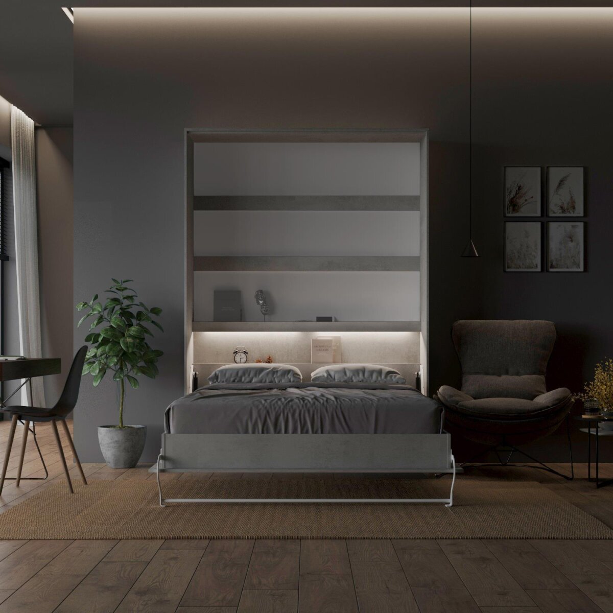 SMARTBett Beleuchtungssatz LED für Schrankbett Standard 90 Vertikal – Ansicht 3