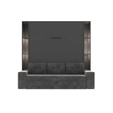 SMARTBett Schmales Regal STA.0021 M3/M2 (55 cm Tiefe) inkl. LED-Beleuchtung Anthrazit