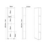 SMARTBett Schmales Regal STA.0021 M3/M2 (55 cm Tiefe) inkl. LED-Beleuchtung Anthrazit