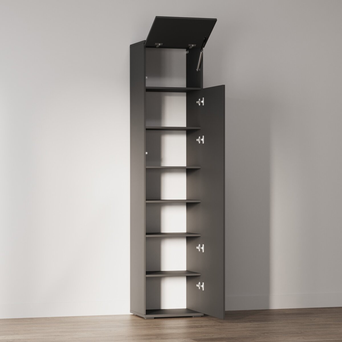 SMARTBett Schrank M1 2.0012 Anthrazit/Anthrazit Tür Standard ohne Zusatzoption – Ansicht 2