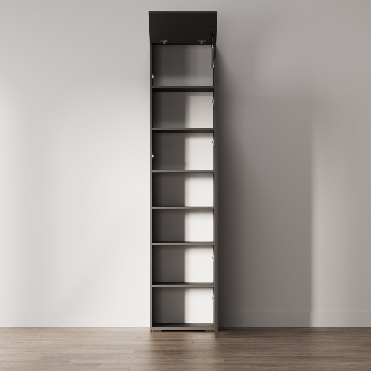 SMARTBett Schrank M1 2.0012 Anthrazit/Anthrazit Tür Standard ohne Zusatzoption – Ansicht 3
