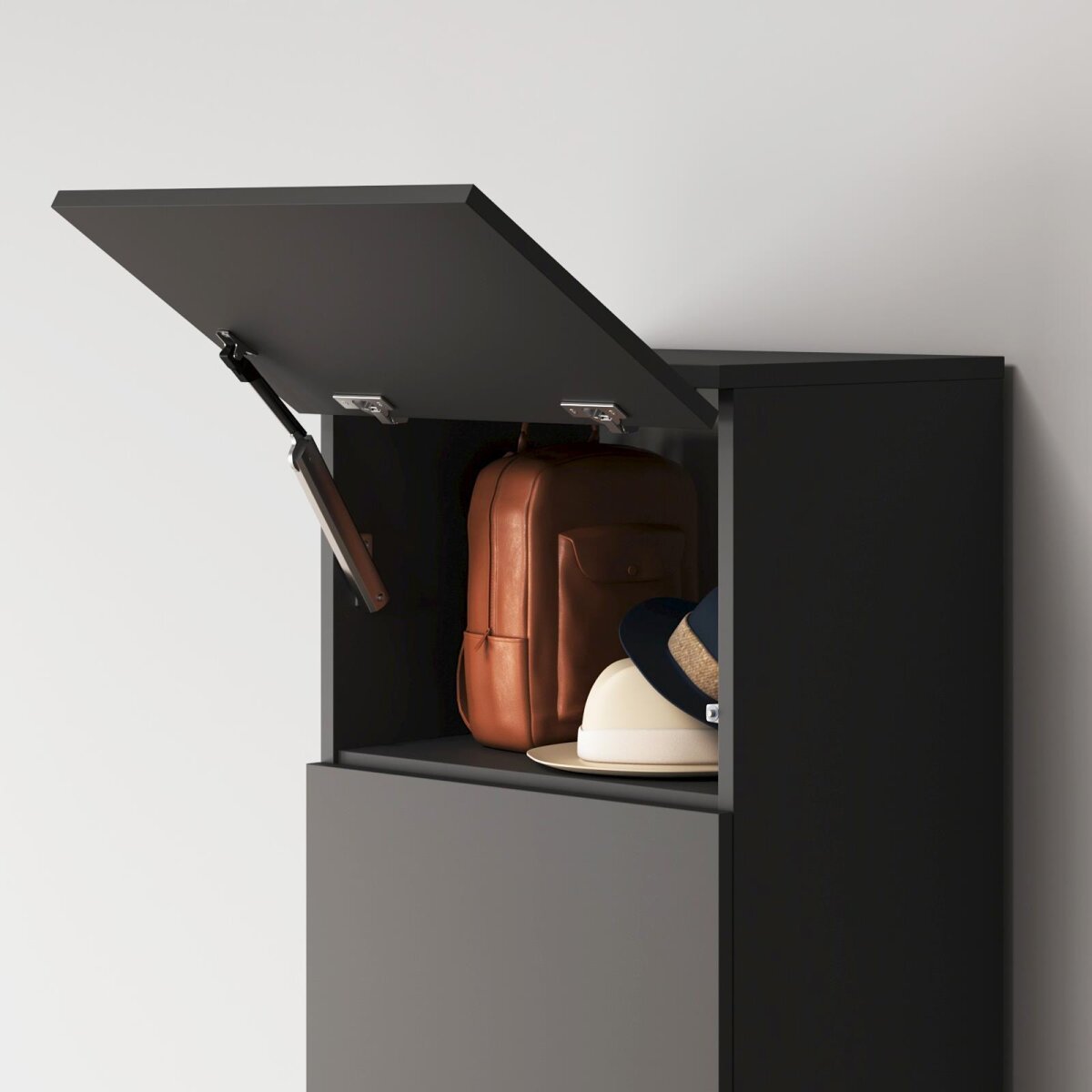 SMARTBett Schrank M1 2.0012 Anthrazit/Anthrazit Tür Standard ohne Zusatzoption – Ansicht 4