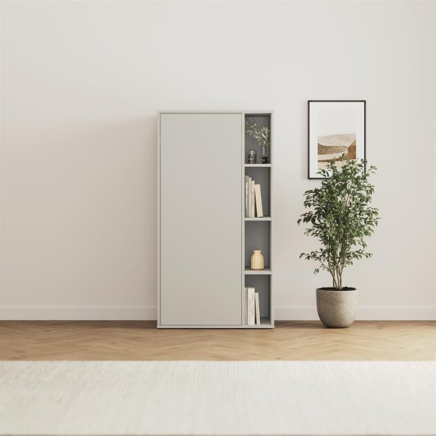 SMARTBett Schrank M2 2.0016 168,2 cm Perlgrau 1 Tür Perlgrau