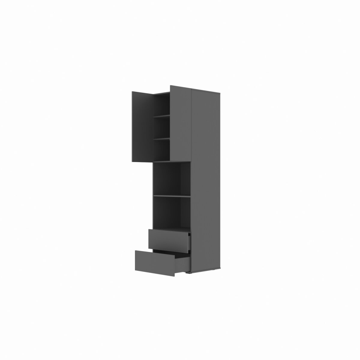 SMARTBett Schrank STA.2.0017 (Serie M3 Tiefe 55 cm) Breite 70 cm Anthrazit – Ansicht 3