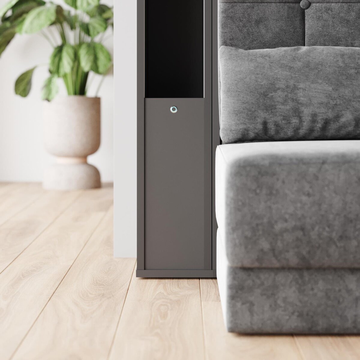 SMARTBett Standregal M1 inkl. LED Anthrazit – Ansicht 5